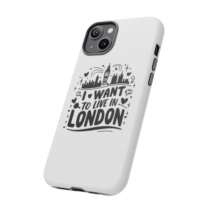 London City iPhone Case, Tough Phone Cover, Travel Gift, London Souvenir, Adventure Accessory, Wanderlust Decor