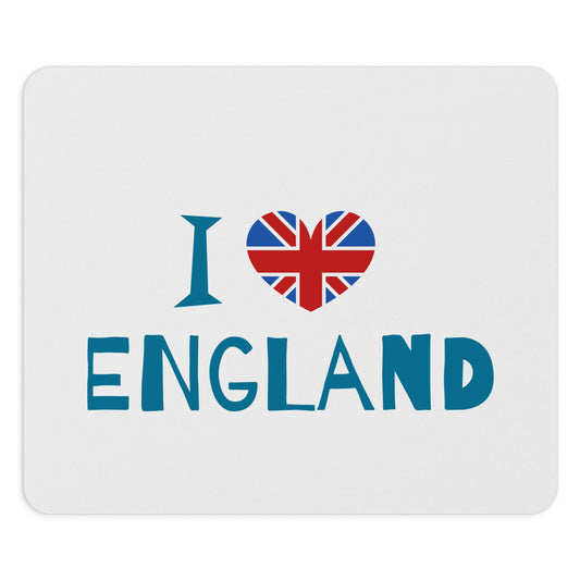 I Love England Mouse Pad, British Pride Desk Accessories, Gift for England Lovers, Office Supplies, Travel Inspired Gifts
