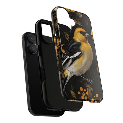 Elegant Bird Phone Case - Tough Cases, Phone Accessories, Wildlife Gifts, Nature Lover, Floral Design, Unique Cases