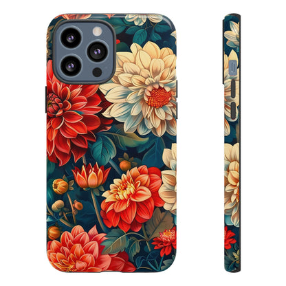 Floral Phone Case - Vibrant Tough Cases, Stylish Floral Cell Phone Cover, Gift for Her, Trendy Phone Accessory, Flower Design