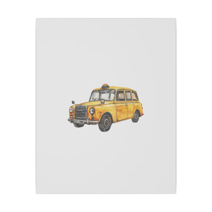 Vintage Taxi Matte Canvas, Stretched, 0.75" (Multi-Size)