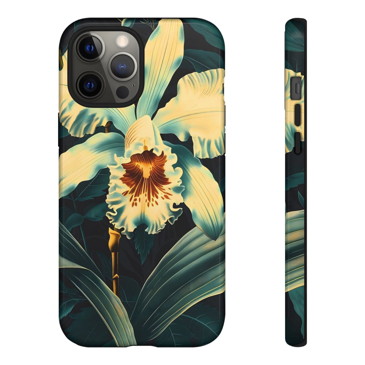 Floral Phone Case - Tough Cases with Orchid Design, Durable Smartphone Cover for Nature Lovers, Floral Gift for Her, Botanical [...]