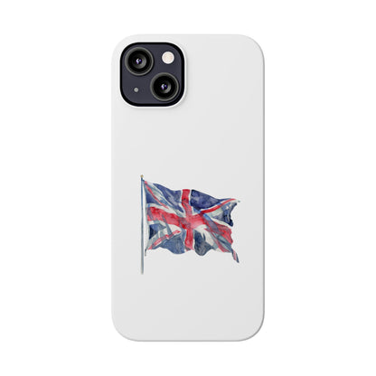 British Flag Slim Phone Case, UK Phone Cover, Patriotic Gift, Mobile Case for Travelers, England Accessories