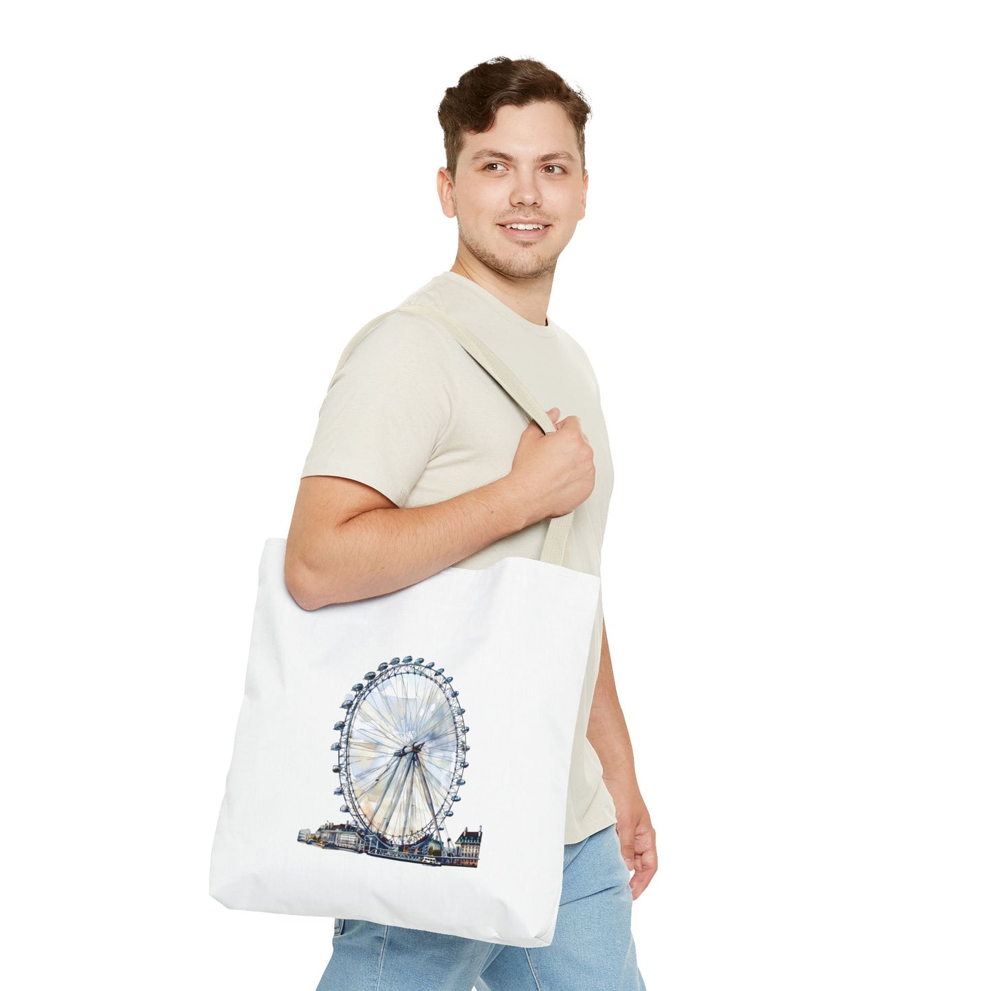 Stylish London Eye Tote Bag - Perfect for Shopping, Travel, or Gifts, Eco-Friendly Shopping Bag, Canvas Carryall, Unique Souvenir