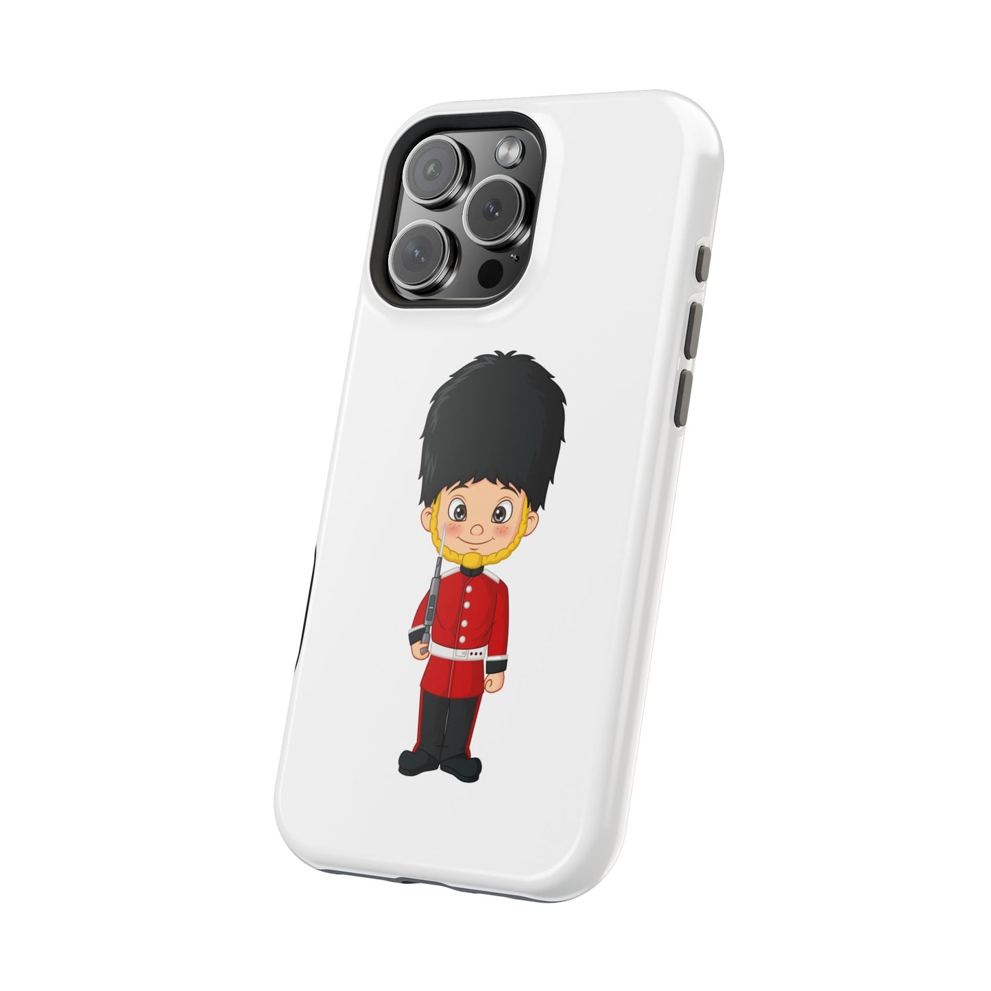 Cute Cartoon Soldier Magnetic Tough Case, Kid's Phone Cover, Fun Gift for Children, Birthday Present, Youth Accessories, Durable Protection