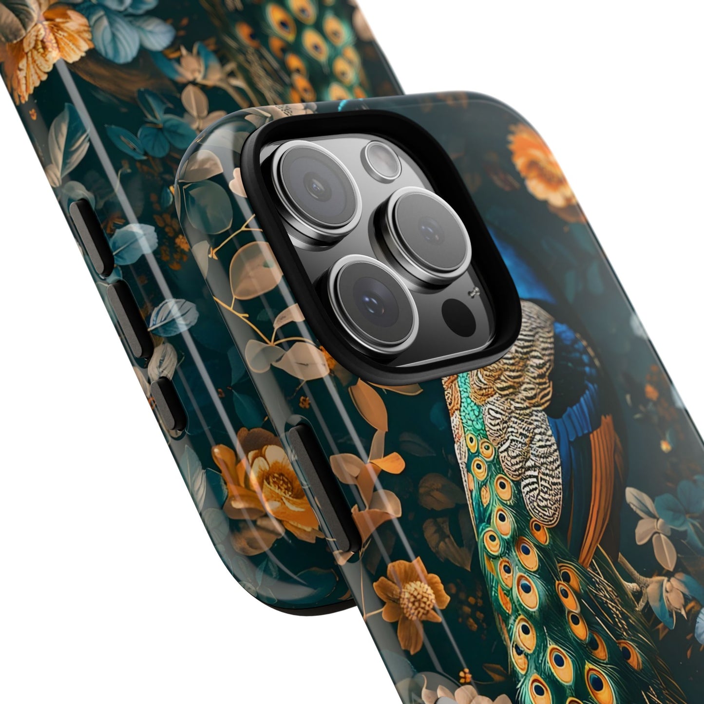 Peacock Phone Case - Elegant Floral Design, Tough Case for Protection, Unique Gift for Nature Lovers, Stylish Accessory, Eco-Friendly