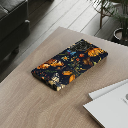 Nature-Inspired Phone Case | Floral Butterfly Design, Tough Phone Cover, Gift for Nature Lovers, Cute Butterfly Case, Home Decor