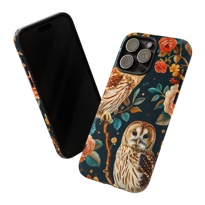 Owl Phone Case with Floral Design, Tough Phone Cover for Nature Lovers, Gift for Bird Enthusiasts, Stylish Protection for Smartphones, [...]