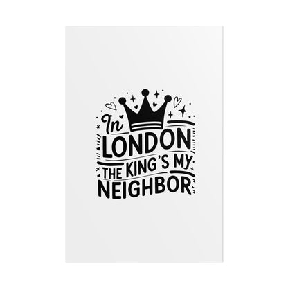 London Themed Rolled Poster - Whimsical Art Print for Home Decor, Gifts, Travel Lovers, Wall Art, Inspirational Quote