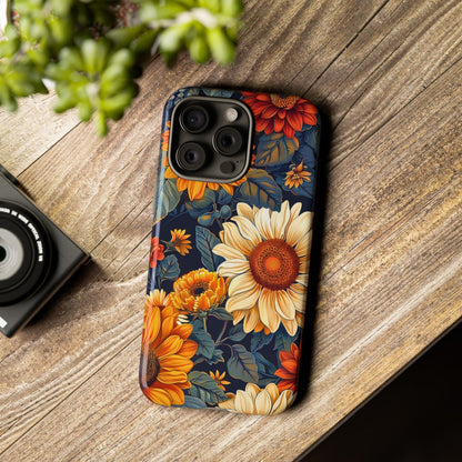 Floral Tough Phone Case | Sunflower Design, iPhone Cover, Protective Case, Gifts for Her, Floral Phone Accessory
