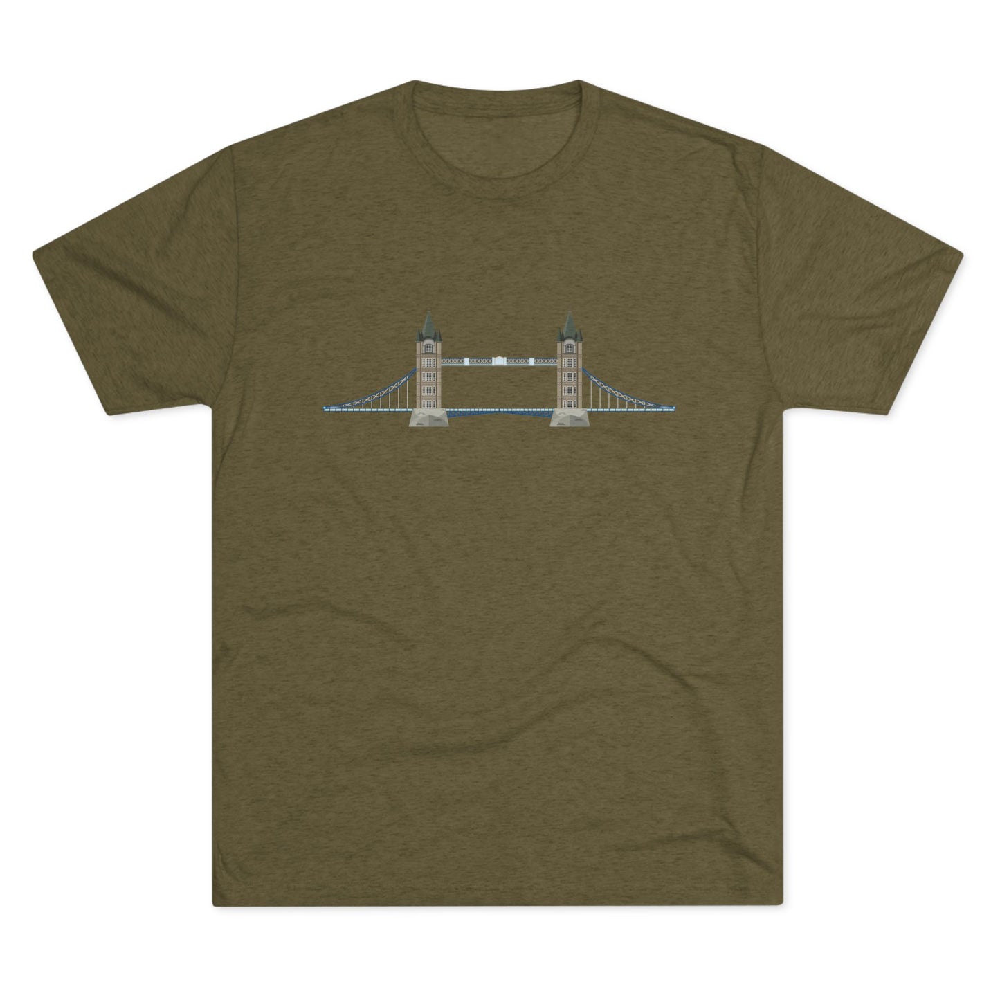 Tower Bridge - Iconic London Trendy Unisex Tri-Blend Crew Tee