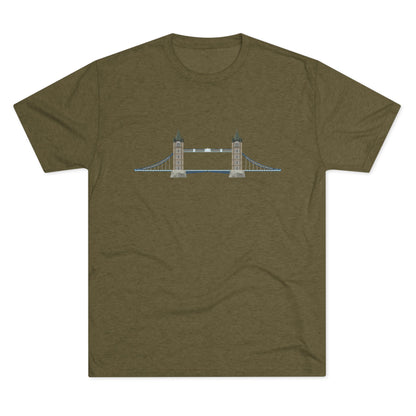 Tower Bridge - Iconic London Trendy Unisex Tri-Blend Crew Tee