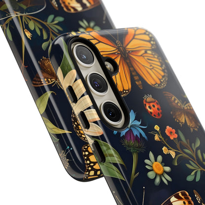 Nature-Inspired Phone Case | Floral Butterfly Design, Tough Phone Cover, Gift for Nature Lovers, Cute Butterfly Case, Home Decor