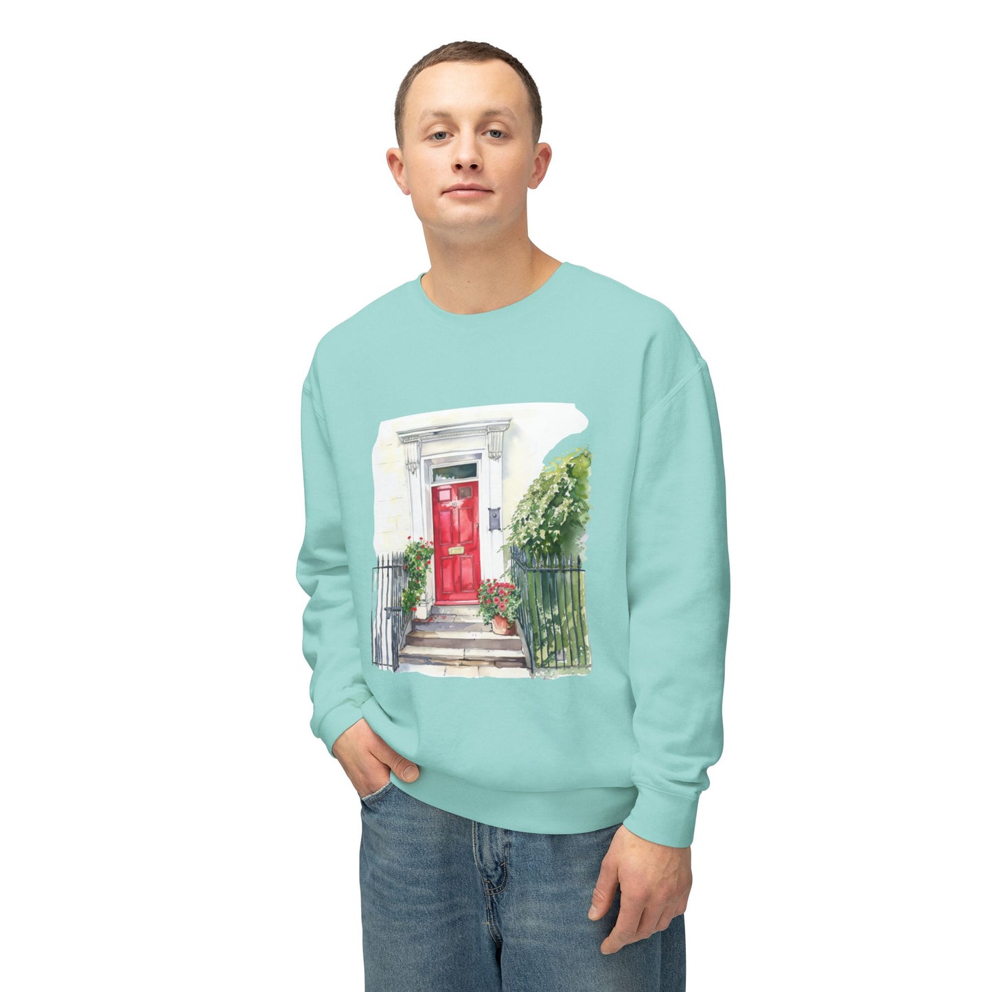 Unisex Lightweight Crewneck Sweatshirt - British Nature - Scenic Landscapes and Natural Beauty