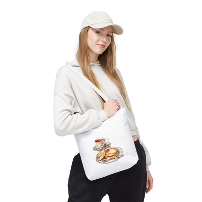 Charming Tea Time Tote Bag, Perfect for Tea Lovers, Gifts for Her, Stylish Shopping Bag, AOP Design Tote, Cozy Winter Accessory