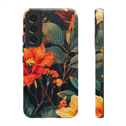 Tough Floral Phone Case | Tropical Vibe, Gift for Nature Lovers, Summer Beach Accessory, Floral Pattern, Trendy Phone Accessories