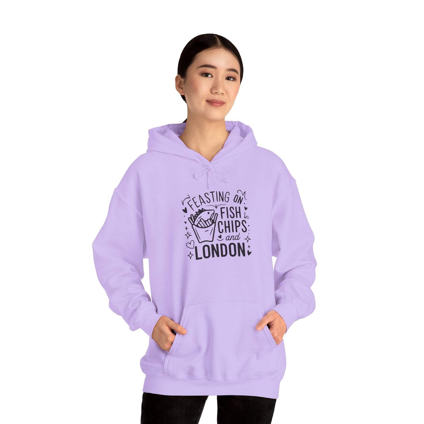 Unisex Heavy Blend™ Hooded Sweatshirt - Fish Chips and London