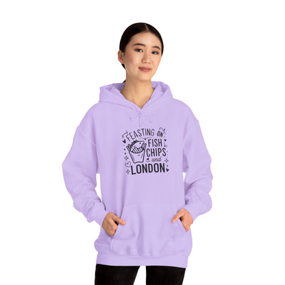 Unisex Heavy Blend™ Hooded Sweatshirt - Fish Chips and London