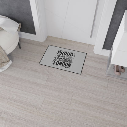 Proud London Floor Mat, Home Decor, Entryway Mat, Gifts for London Lovers, UK Pride, Personalized Floor Rug