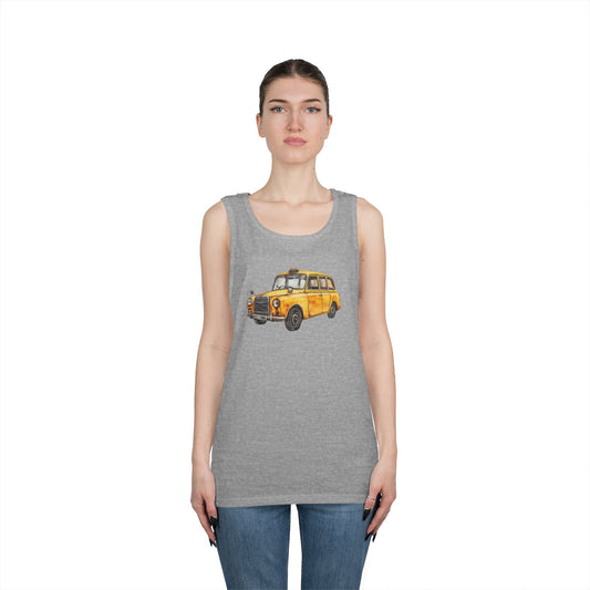 Unisex Heavy Cotton Tank Top - Vintage Car - Classic Automotive Elegance and Timeless Style
