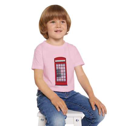 Red Telephone Booth Toddler T-Shirt - Cute Kids Tee for London Lovers