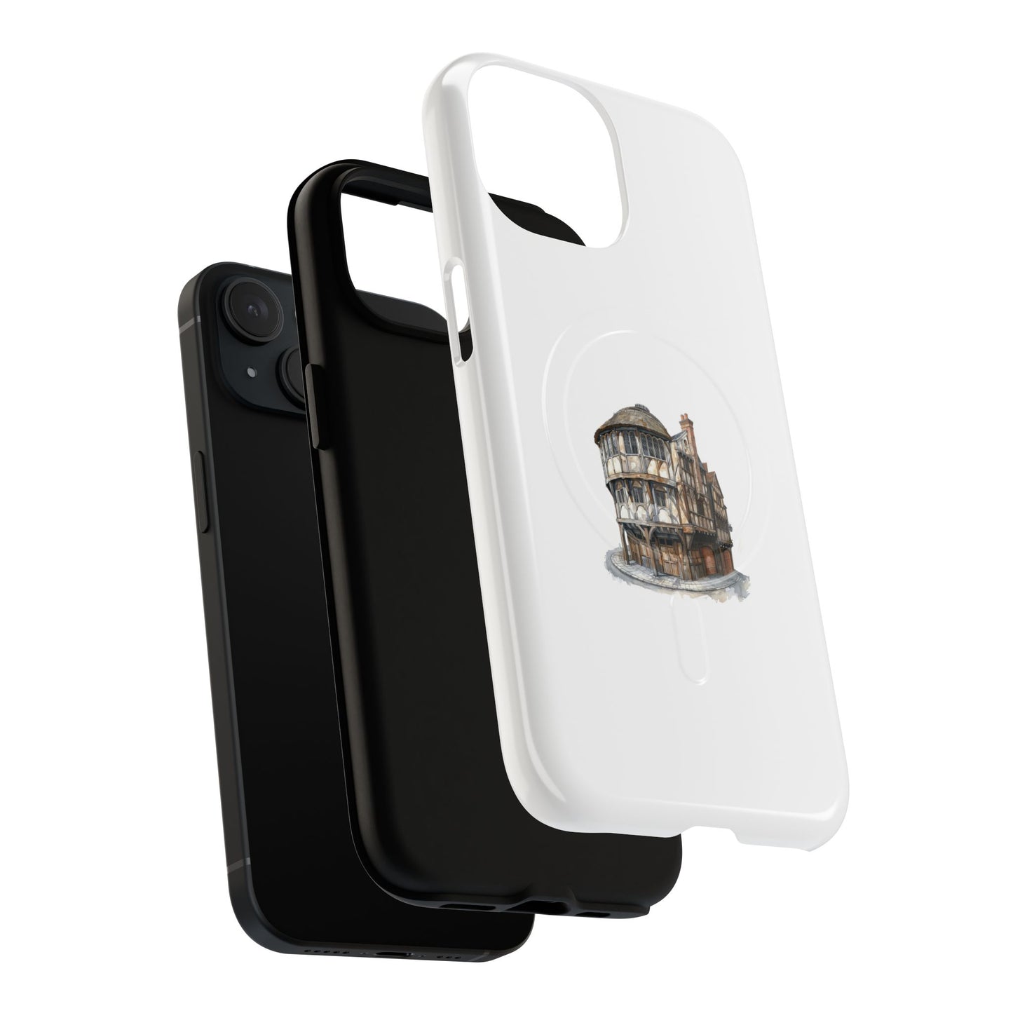 Durable Magnetic Phone Cases with Vintage Architecture Design, Personalized Phone Protection, Unique Gift for Travelers, Stylish Tech [...]