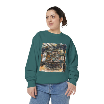 Unisex Garment-Dyed Sweatshirt - The Cozy British Pub