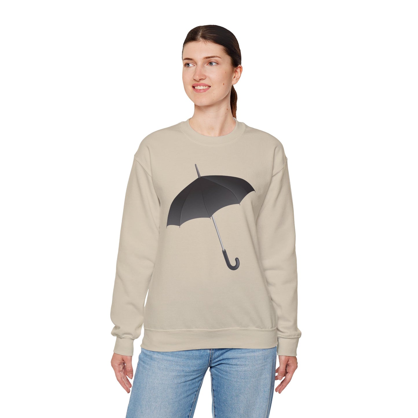 Unisex Heavy Blend™ Crewneck Sweatshirt - Regal Royal Umbrella - Elegant and Majestic Design