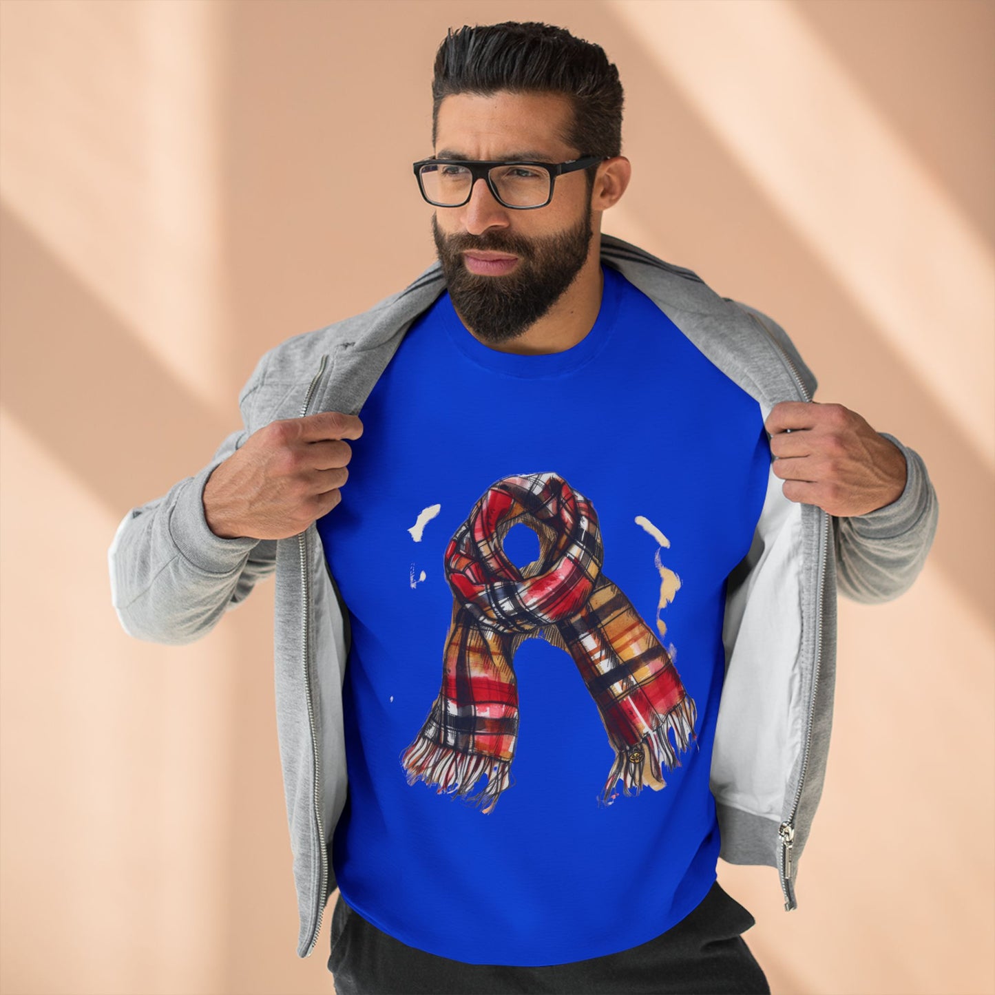 Unisex Crewneck Sweatshirt - Classic British Plaid Scarf