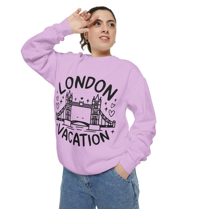 Unisex Garment-Dyed Sweatshirt - London's Vacation
