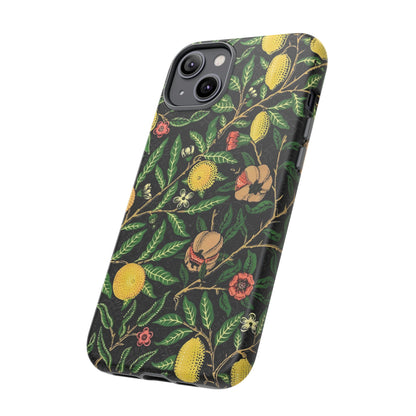 Tough Cases Phone Case, Floral Phone Cover, Tough Phone Protection, Gift for Plant Lovers, Black Background, Eco-Friendly Design