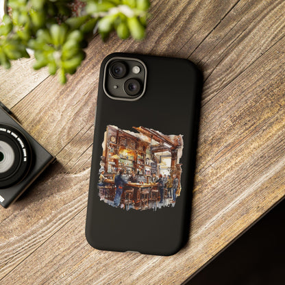 Artistic Phone Case - Cozy Pub Vibe, Trendy Smartphone Accessory, Gift for Friends, Modern Design, Durable Protection