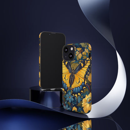 Colorful Butterfly Phone Case, Floral Design, Tough Cases, Protective Cover, Gifts for Nature Lovers, Birthday Present