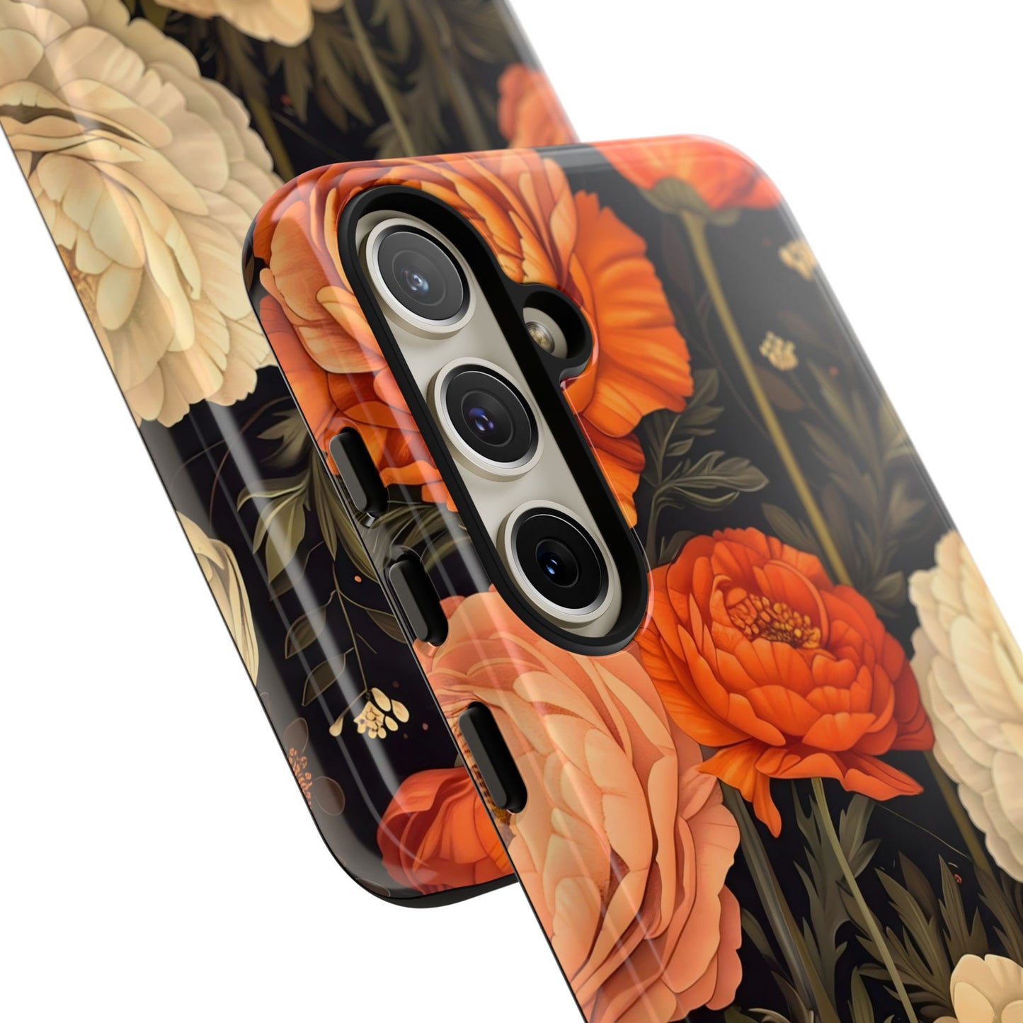 Floral Phone Case with Tough Protection, Blooming Ranunculus Design, Durable Cover, Gift for Flower Lovers, Eco-Friendly Phone Accessory