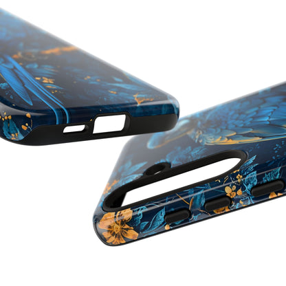 Tough Cases - Vibrant Blue Parrot Phone Case, Tropical Bird Phone Cover, Nature Lover Gift, Eco-Friendly Accessories, Unique Wildlife Decor