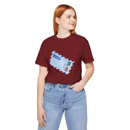 Unisex Jersey Short Sleeve Tee - Vintage British Air Mail - Classic Postal Design