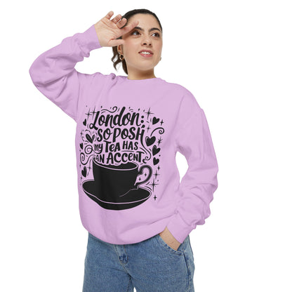 Unisex Garment-Dyed Sweatshirt - London's Nostalgic Tea