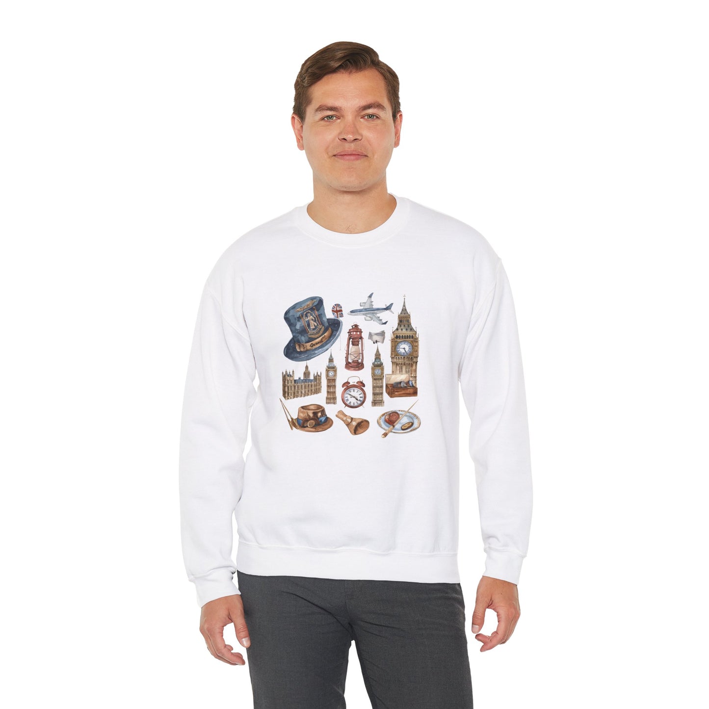 Unisex Heavy Blend™ Crewneck Sweatshirt - Nostalgic England Icons Collection