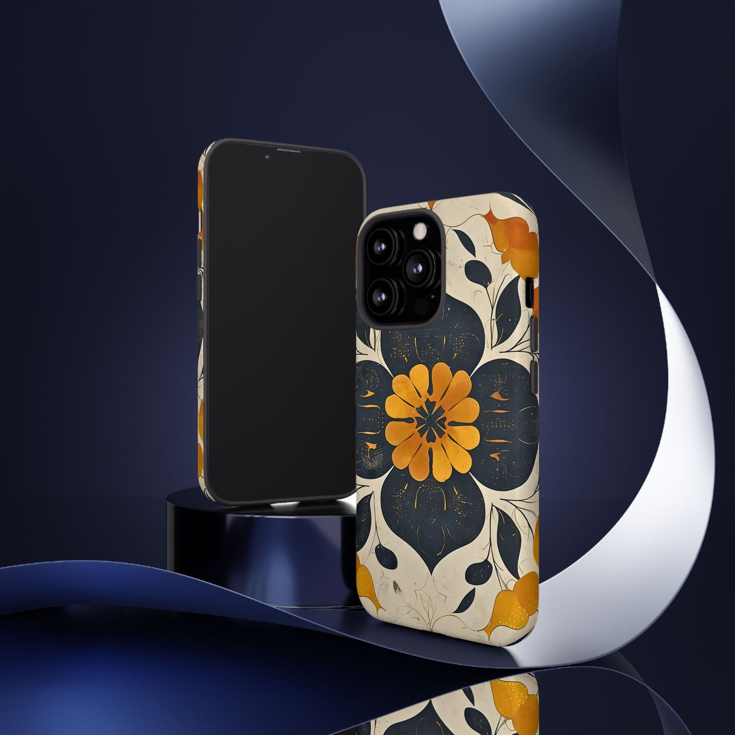Floral Phone Case - Tough Cases, Botanical iPhone Cover, Vintage Flower Design, Durable Smartphone Protection, Unique Gift Idea
