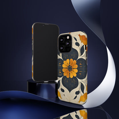 Floral Phone Case - Tough Cases, Botanical iPhone Cover, Vintage Flower Design, Durable Smartphone Protection, Unique Gift Idea
