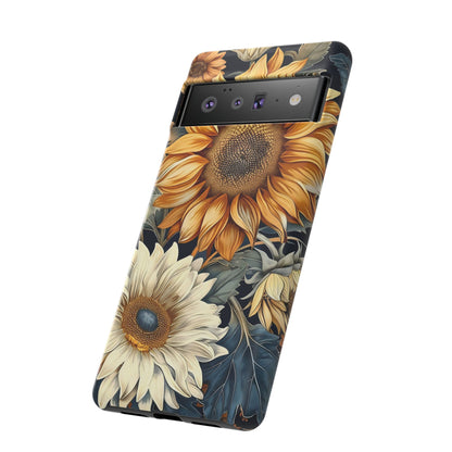 Floral Phone Case for Tough Cases, Sunflower Design, Nature Lover Gift, Birthday Present, Eco-Friendly Accessories, Summer Vibes