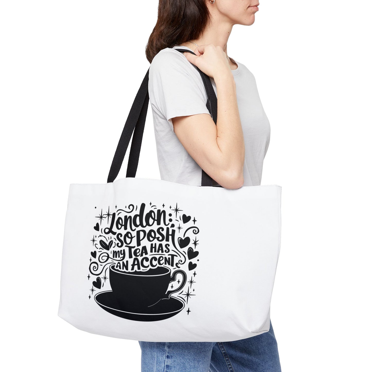 Posh Tea Lover's Weekender Tote Bag | Perfect for Travel, Gifts, Graduation, Tea Parties, Stylish Storage