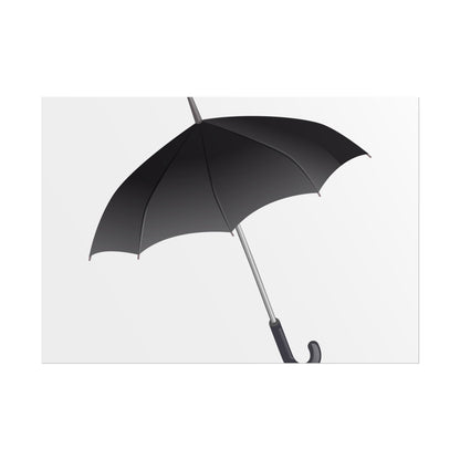 Minimalist Umbrella Wall Art, Chic Home Decor Print, Stylish Poster, Rental Friendly Artwork, Black Umbrella Decor