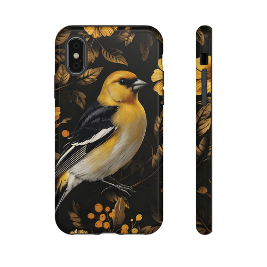 Elegant Bird Phone Case - Tough Cases, Phone Accessories, Wildlife Gifts, Nature Lover, Floral Design, Unique Cases