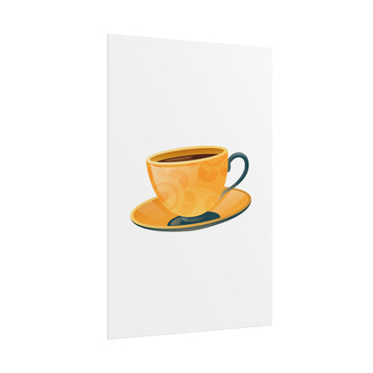 Coffee Lovers Rolled Posters, Cute Coffee Art, Kitchen Decor, Coffee Shop Print, Gift for Coffee Enthusiasts