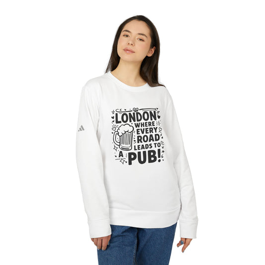 Adidas Unisex Fleece Crewneck Sweatshirt - London's Nostalgic Pub