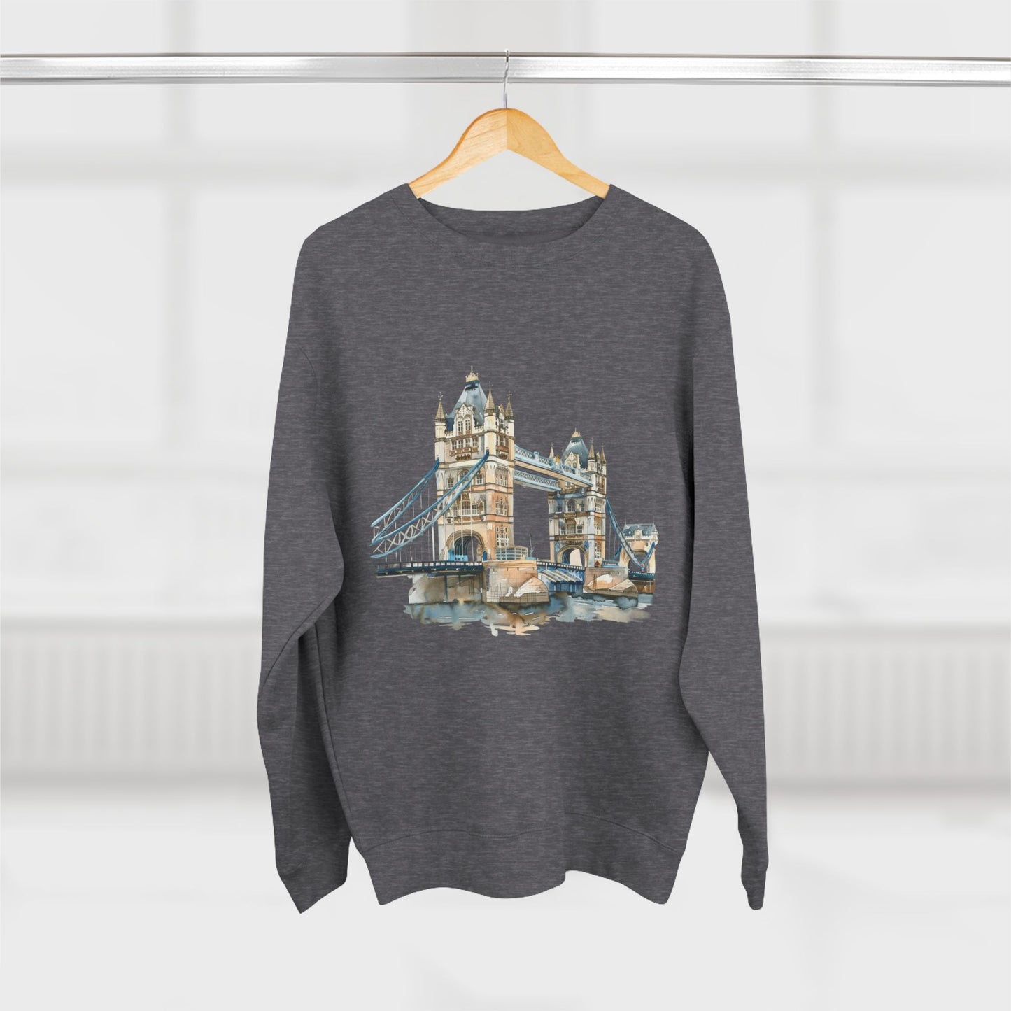 Unisex Crewneck Sweatshirt - London Bridge - Iconic Landmark and Historical Beauty