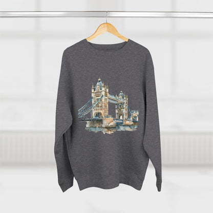 Unisex Crewneck Sweatshirt - London Bridge - Iconic Landmark and Historical Beauty