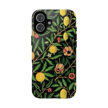 Tough Cases Phone Case, Floral Phone Cover, Tough Phone Protection, Gift for Plant Lovers, Black Background, Eco-Friendly Design
