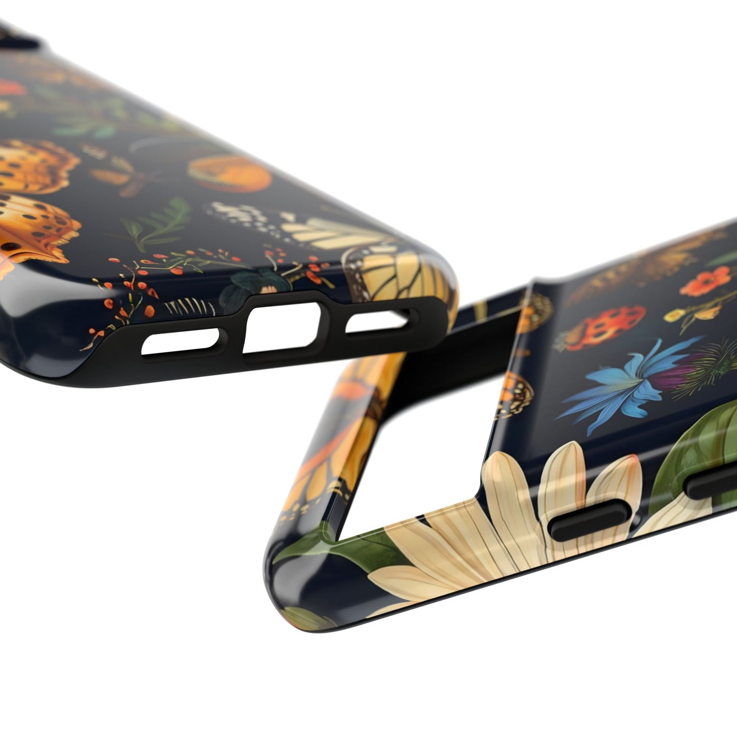 Nature-Inspired Phone Case | Floral Butterfly Design, Tough Phone Cover, Gift for Nature Lovers, Cute Butterfly Case, Home Decor